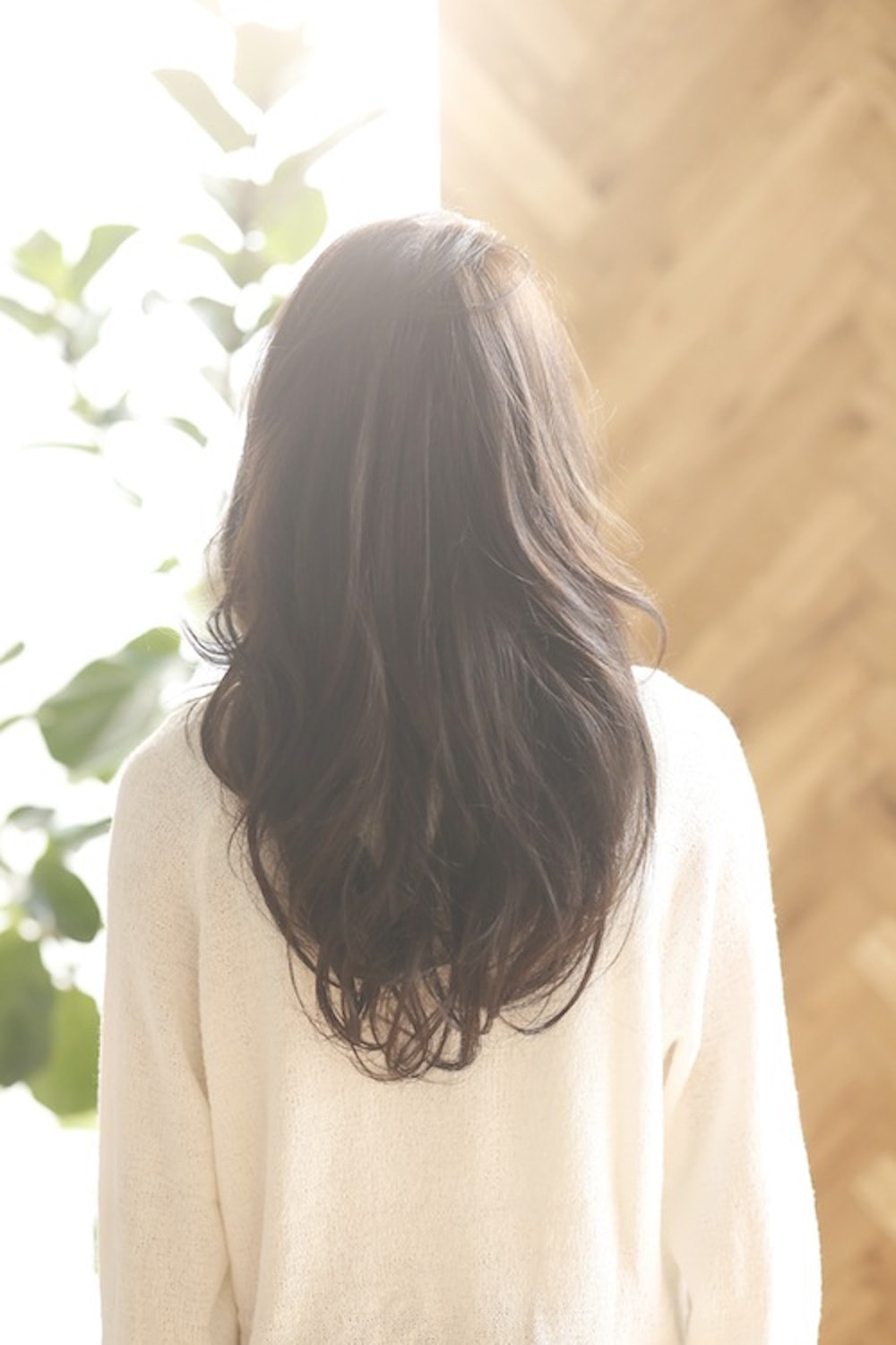 うるツヤヘアの女性（後ろ姿）